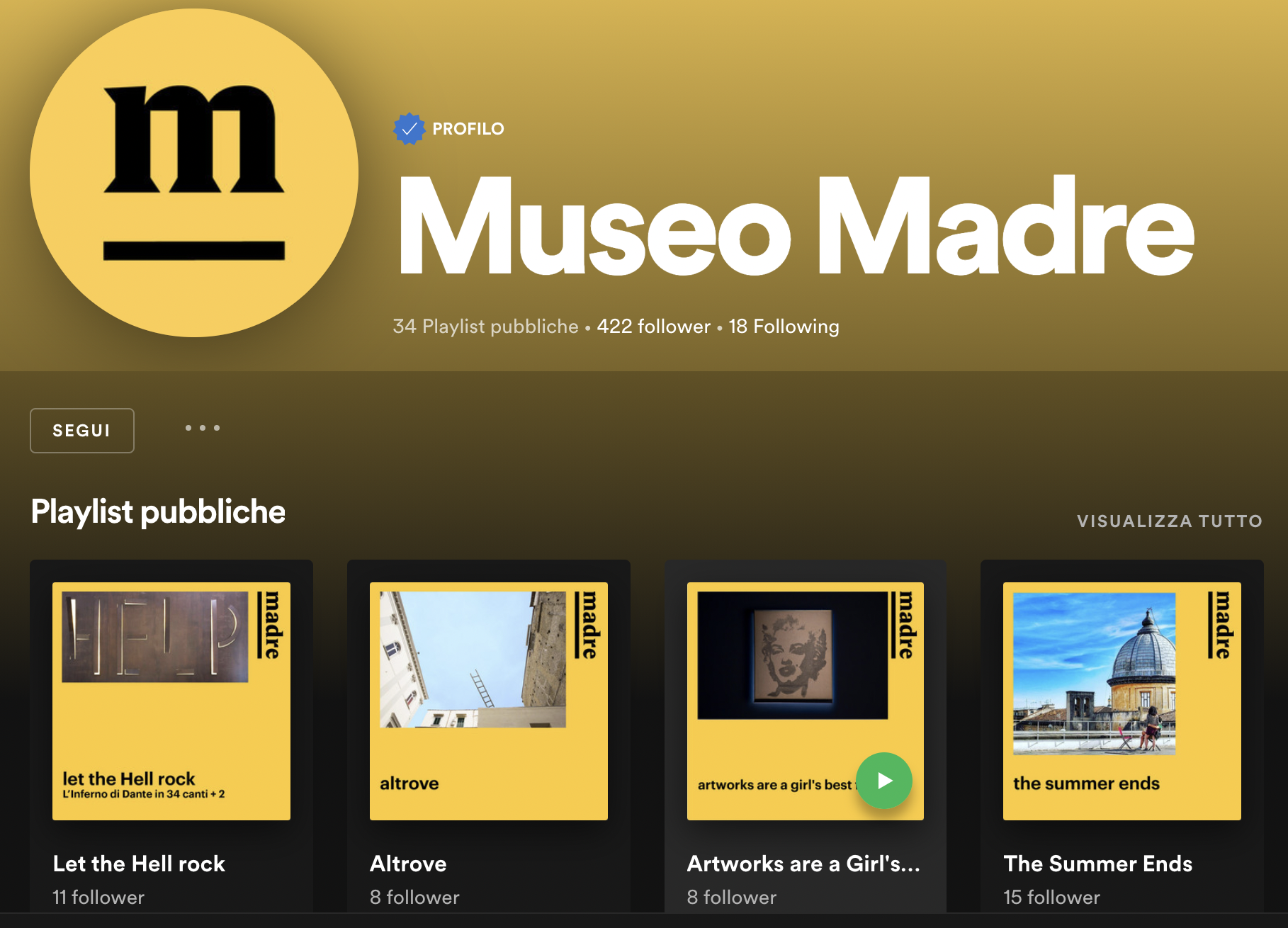 Spotify Museo Madre